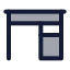 Desk icon with duotone standard style