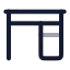 Desk icon with twotone rounded style