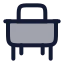 Desk icon with duotone rounded style