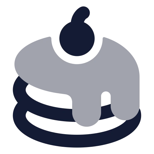 Dessert Icon in Bulk Rounded style