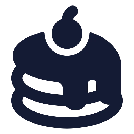 Dessert Icon in Solid Rounded style