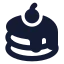 Dessert icon with solid rounded style