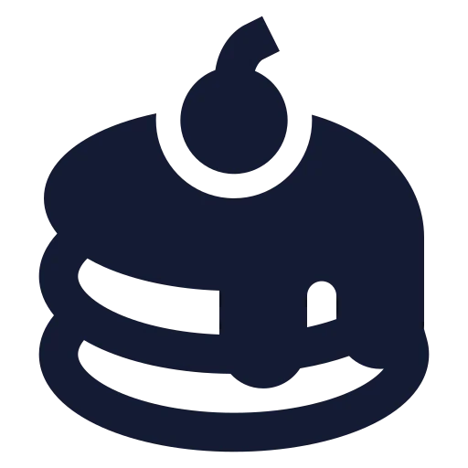 Dessert Icon in Solid Sharp style