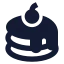 Dessert icon with solid sharp style