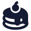 Dessert icon with solid sharp style