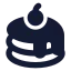 Dessert icon with solid standard style