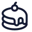 Dessert icon with stroke rounded style