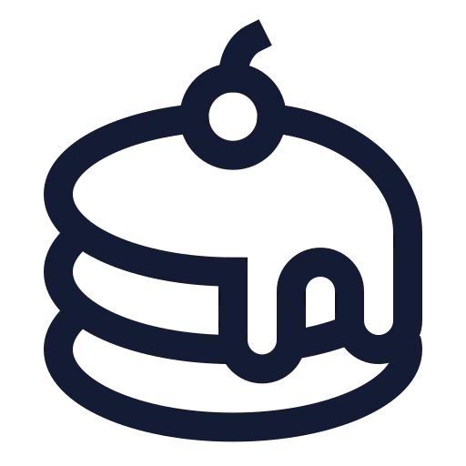 Dessert Icon in Stroke Sharp style