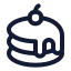 Dessert icon with stroke standard style