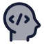 Developer icon with duotone rounded style