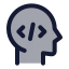 Developer icon with duotone standard style