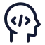 Developer icon with stroke standard style