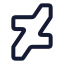 Deviantart icon with stroke rounded style