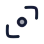 Diagonalscrollpoint icon with duotone rounded style