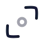 Diagonalscrollpoint icon with twotone rounded style