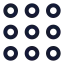 Dialpadcircle icon with stroke rounded style