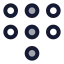 Dialpadcircle icon with duotone rounded style