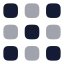 Dialpadsquare icon with bulk rounded style