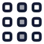 Dialpadsquare icon with duotone rounded style