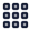 Dialpadsquare icon with duotone standard style