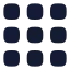 Dialpadsquare icon with solid rounded style