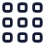 Dialpadsquare icon with stroke rounded style