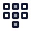 Dialpadsquare icon with duotone standard style