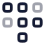 Dialpadsquare icon with twotone rounded style