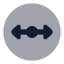 Diameter icon with bulk rounded style