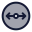 Diameter icon with duotone standard style