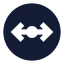 Diameter icon with solid sharp style