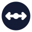 Diameter icon with solid standard style