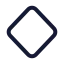 Diamond icon with stroke standard style