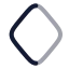 Diamond icon with twotone rounded style