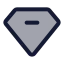 Diamond icon with duotone standard style