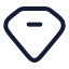 Diamond icon with stroke rounded style