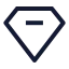 Diamond icon with stroke sharp style