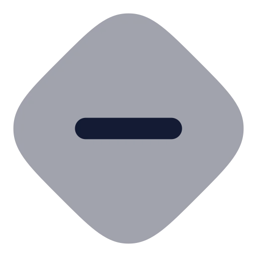 Diamond Minus Icon in Bulk Rounded style