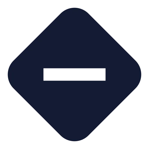 Diamond Minus Icon in Solid Sharp style