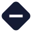 Diamondminus icon with solid sharp style