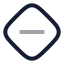 Diamondminus icon with twotone rounded style