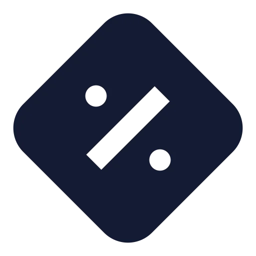 Diamond Percent Icon in Solid Sharp style