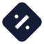 Diamondpercent icon with solid sharp style