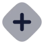 Diamondplus icon with bulk rounded style