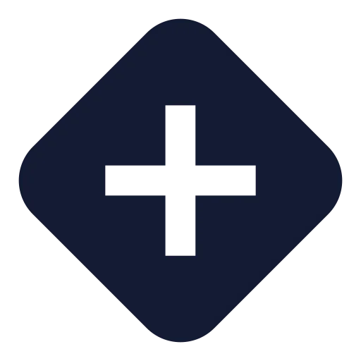 Diamond Plus Icon in Solid Sharp style