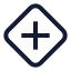 Diamondplus icon with stroke sharp style