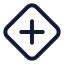 Diamondplus icon with stroke standard style