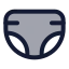 Diaper icon with duotone rounded style