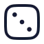 Dicefaces icon with stroke rounded style