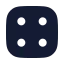 Dicefaces icon with solid rounded style